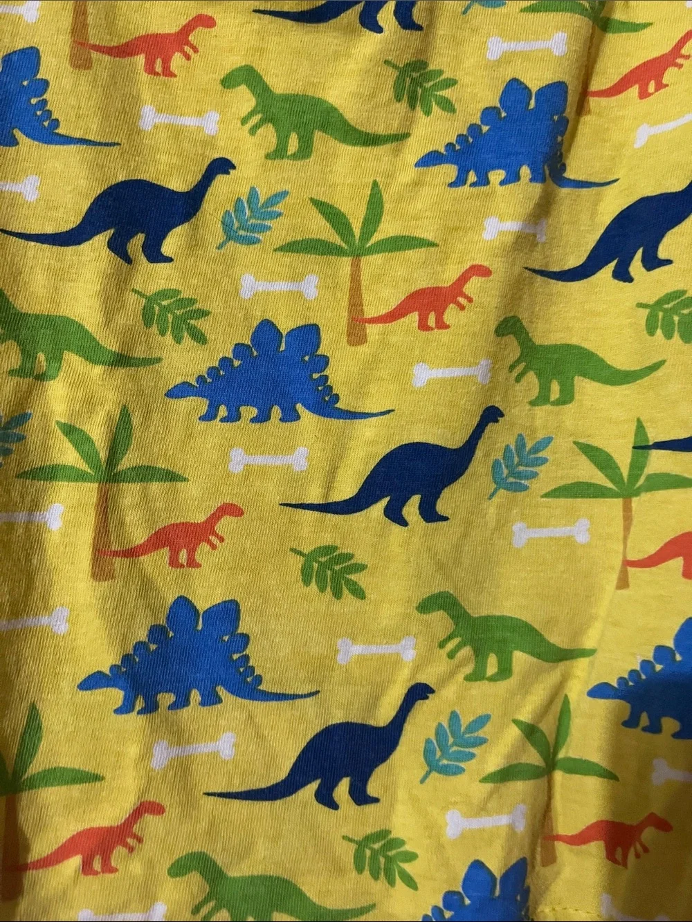 Kids' Yellow Long-Sleeve Dinosaur Tee